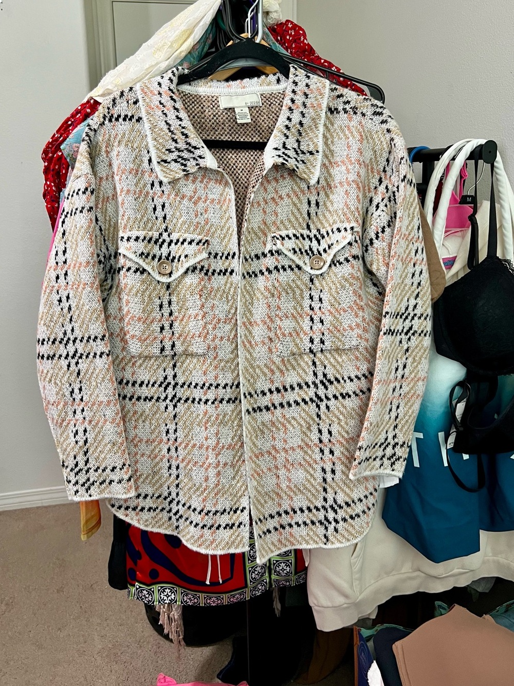 Plaid Cardigan Shackets -By Design